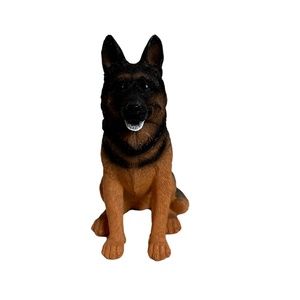 German Shepherd Sitting Dog Figurine Statue